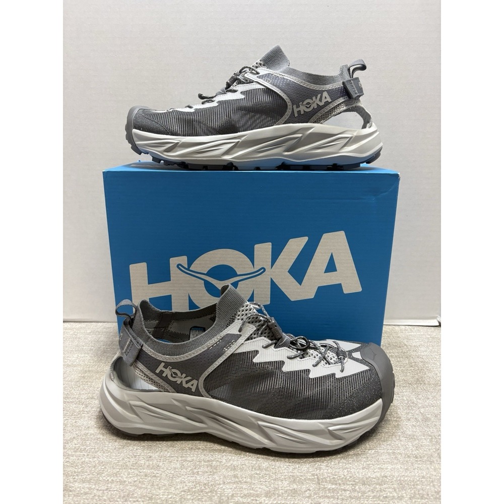 NEW HOKA One Hopara 2 Men's Size 11 Hiking Trail Shoes Sandal Grey 1147650